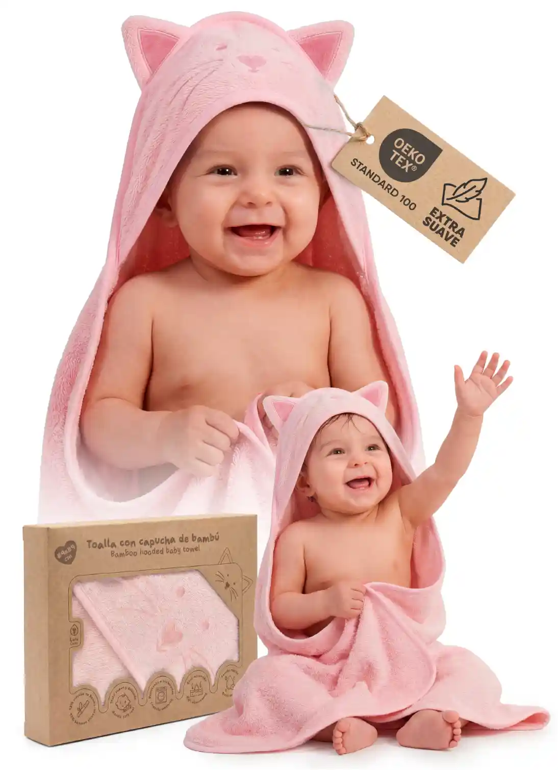 Diseño gráfico para Amazon de imagen principal para toalla de bebé