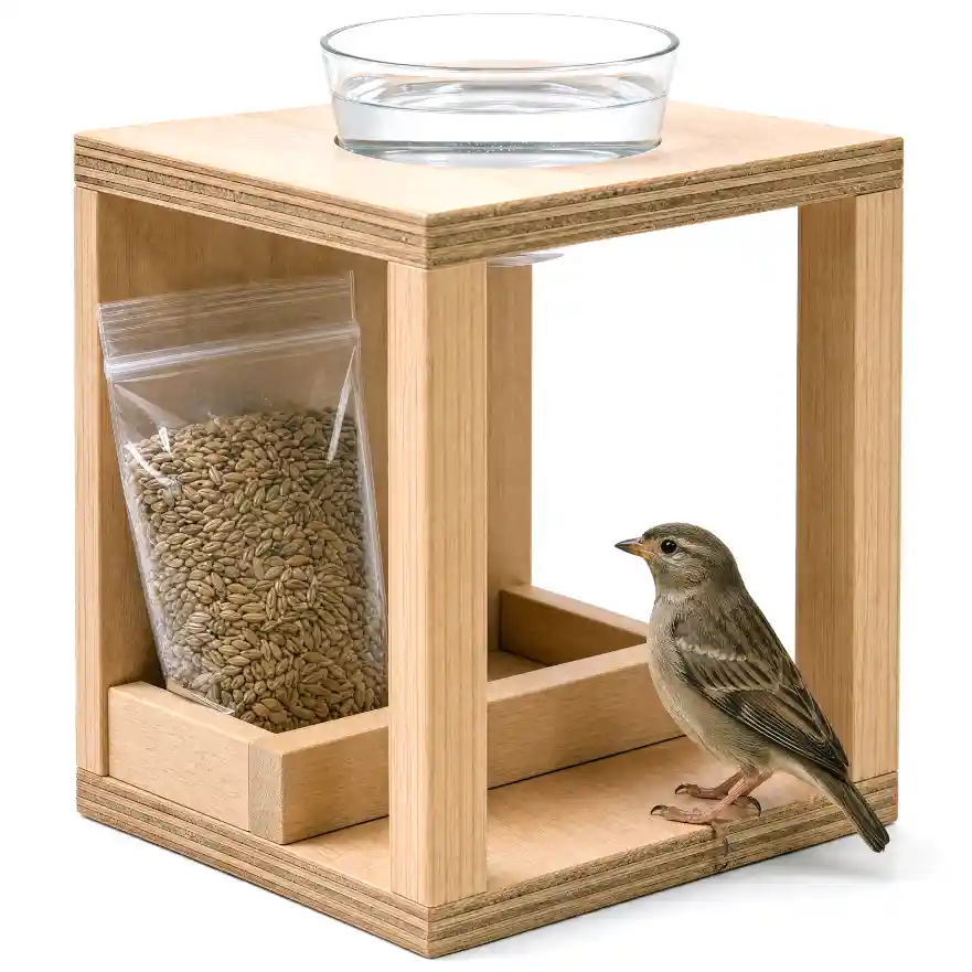 Imagen principal Amazon de comedero para pájaros de madera
