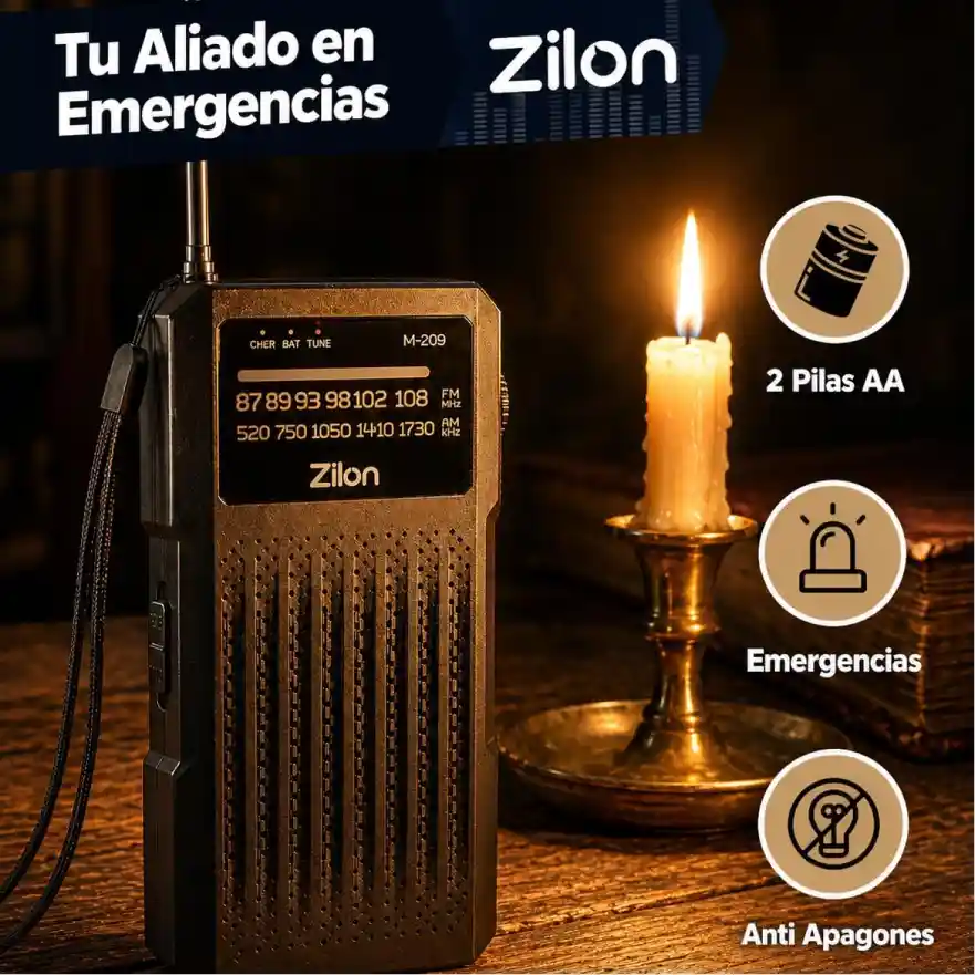 Creatividad Amazon para radio de emergencia con vela