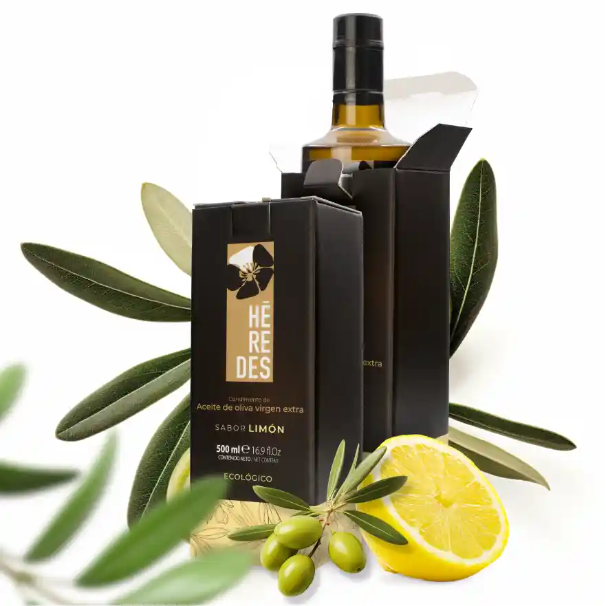 Imagen premium Amazon de aceite de oliva virgen extra sabor limón